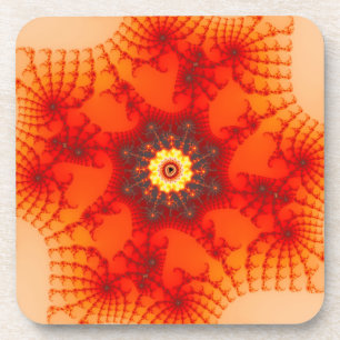 Posavasos Web del fuego - arte del fractal