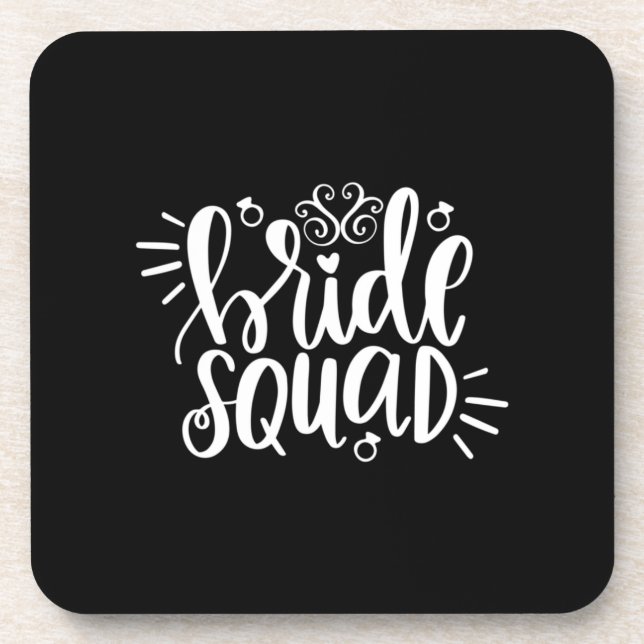 Posavasos Wedding Gift Bride Squad (Frente)