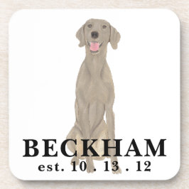 Posavasos Weimaraner personalizado
