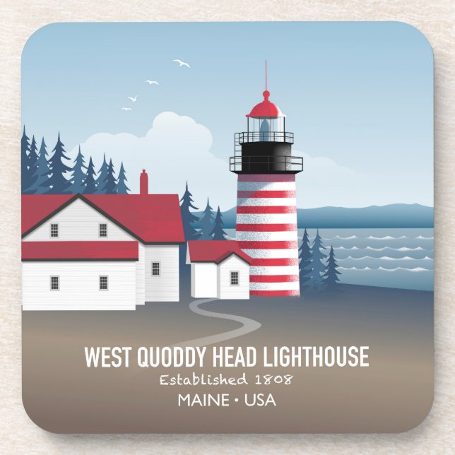 Posavasos West Quoddy Head Lighthouse (Frente)