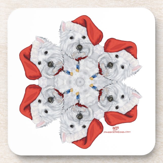 Posavasos Westie Copo de Nieve (Frente)