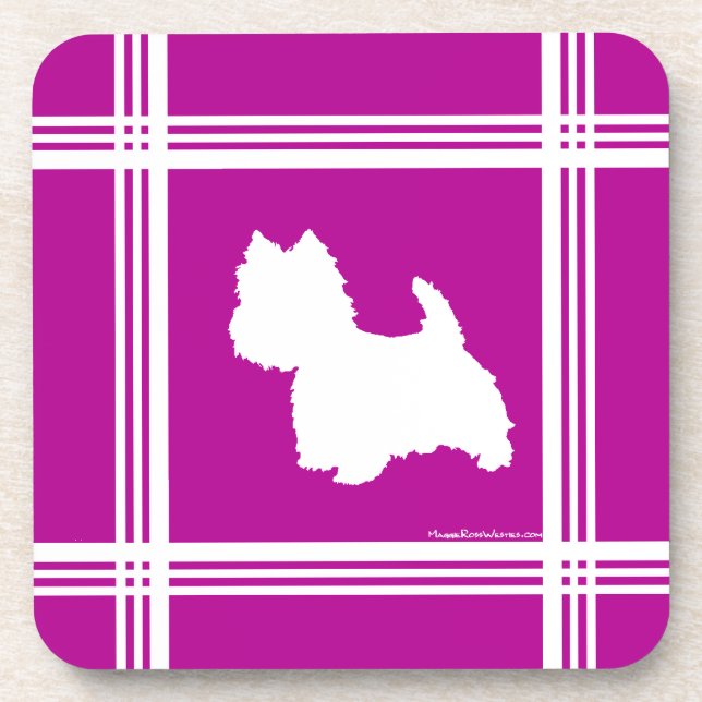 Posavasos Westie Silhouette (Frente)