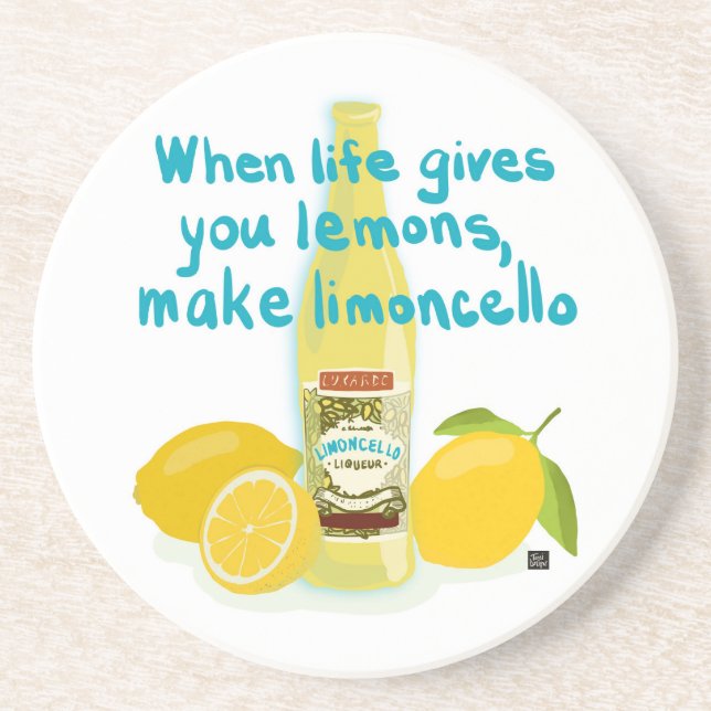Posavasos When Life Gives You Lemons - Make Limoncello (Frente)