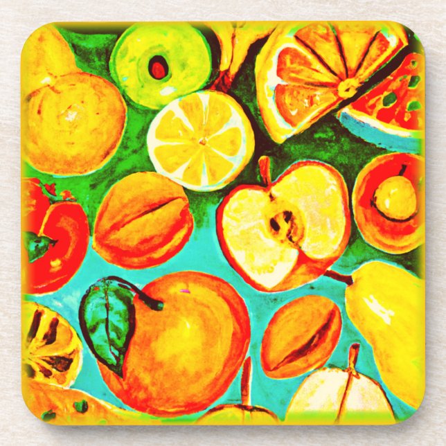 Posavasos Whimsical Fruit Pattern. Buy Now (Frente)