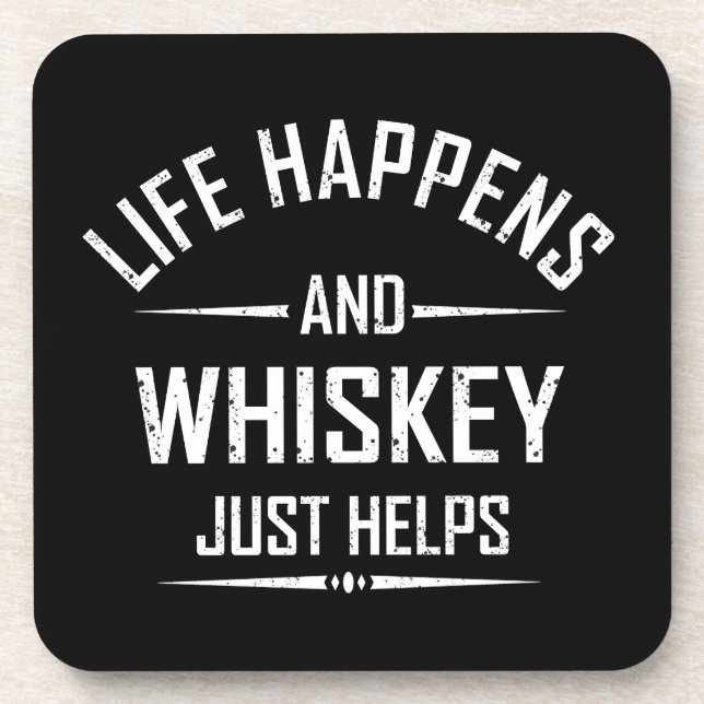 Posavasos Whiskey ayuda a las citas divertidas a beber dicho (Frente)