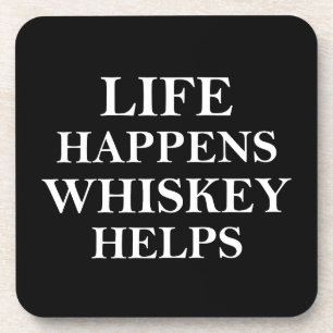 Posavasos Whiskey ayuda a los graciosos dichos de alcohol