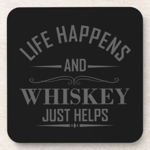 Posavasos Whiskey ayuda a tomar palabras graciosas de alcoho