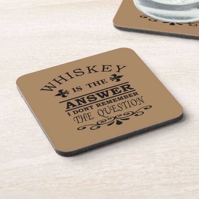 Posavasos Whiskey cita graciosos dichos de bebida (Lado Izquierdo)