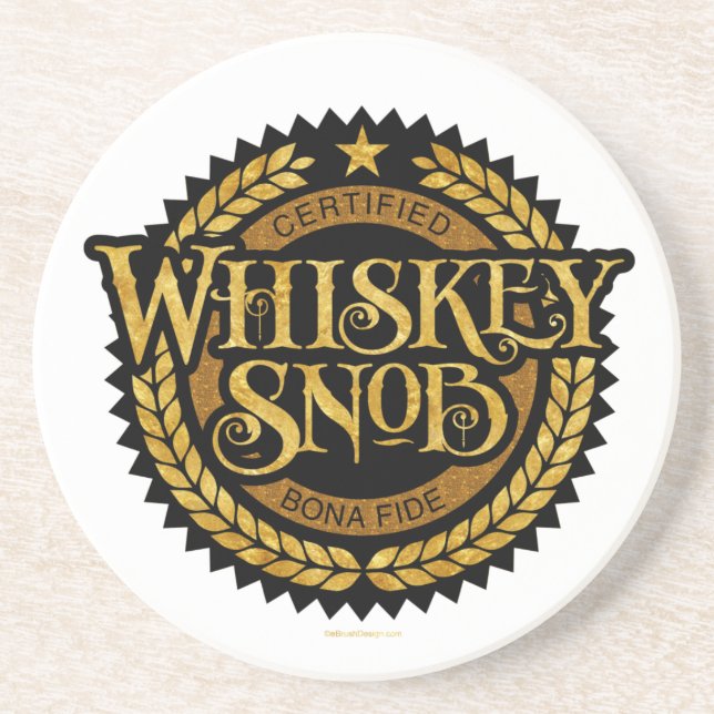 Posavasos Whiskey Snob Coaster (Frente)