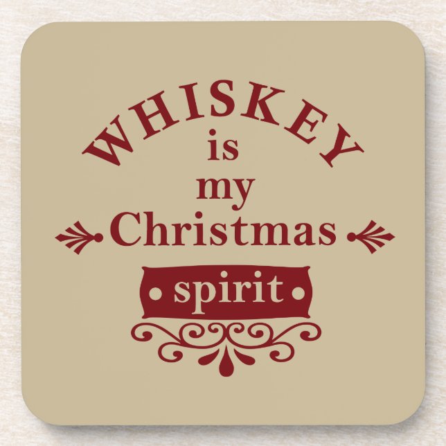 Posavasos whisky es el espíritu de mis navidades (Frente)