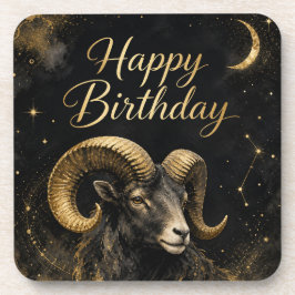 Posavasos Widder Happy Birthday Sternzeichen Design