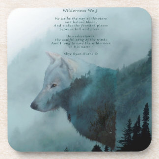 Posavasos Wilderness Wolf & Eco Poem