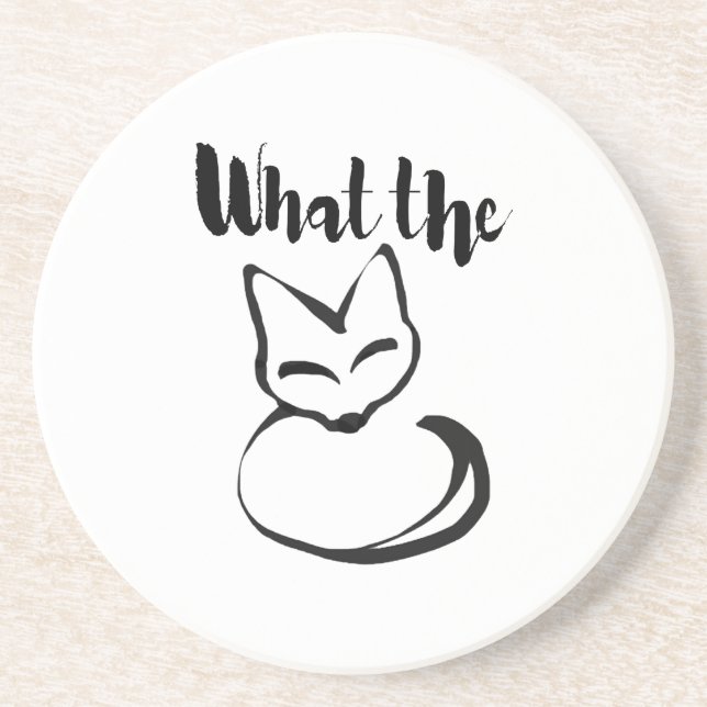 Posavasos Wildly Punny — What the Fox? Minimalist Pun Art (Frente)