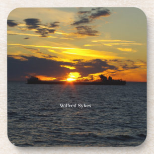 Posavasos Wilfred Sykes atardecer 6 ruedas de plástico duro