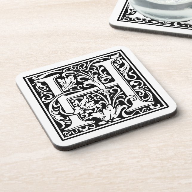 Posavasos William Morris Alphabet "H" (Lado Izquierdo)