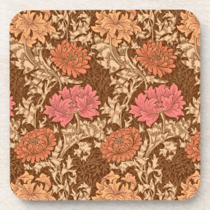 Posavasos William Morris Chrysanthemums, Brown and Rust