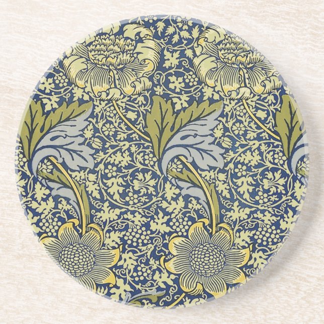 Posavasos William Morris Kennet Floral Wallpaper Blue (Frente)