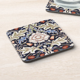 Posavasos William Morris Vintage Floral Pattern Flores Blue