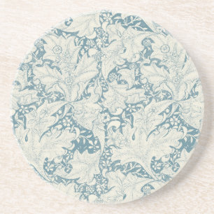 Posavasos William Morris Wallflower damasco azul floral