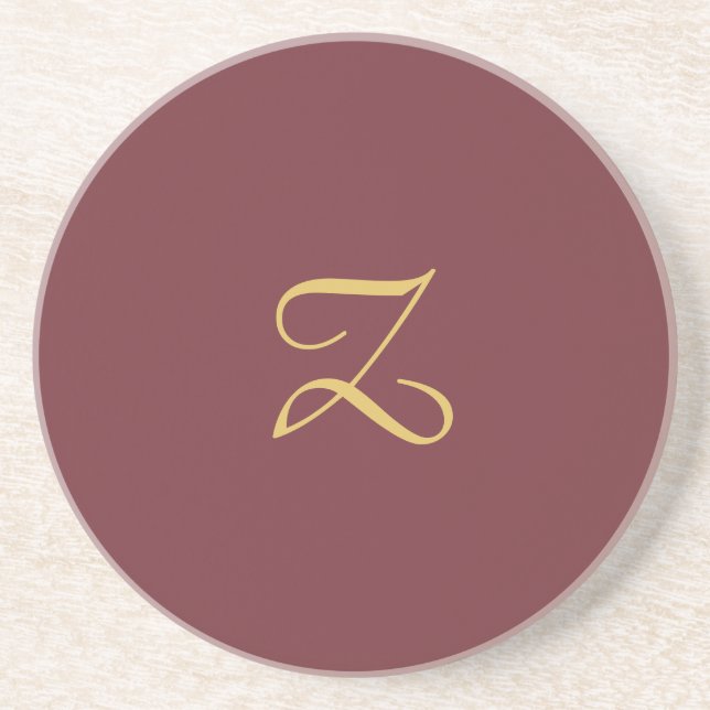 Posavasos Wine Gold Monograma Profesional Moderno (Frente)