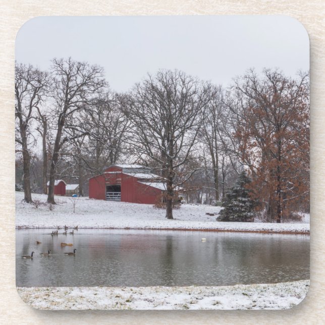 Posavasos Winter Farm Pano (Frente)