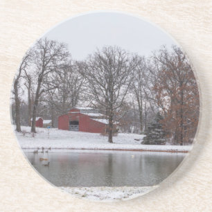 Posavasos Winter Farm Pano