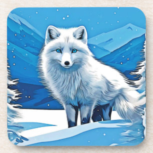 Posavasos Winter Fox Art
