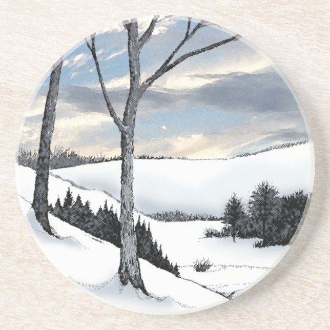 Posavasos Winter Hillside (Frente)