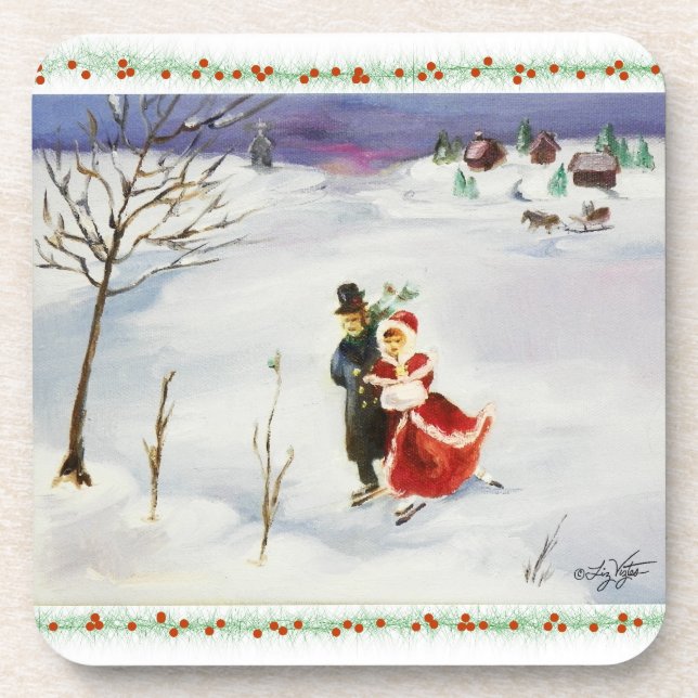 Posavasos Winter Wonderland Cork Coaster (Frente)
