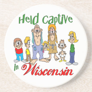 Posavasos Wisconsin Funny Trailer Park Sandstone Coaster