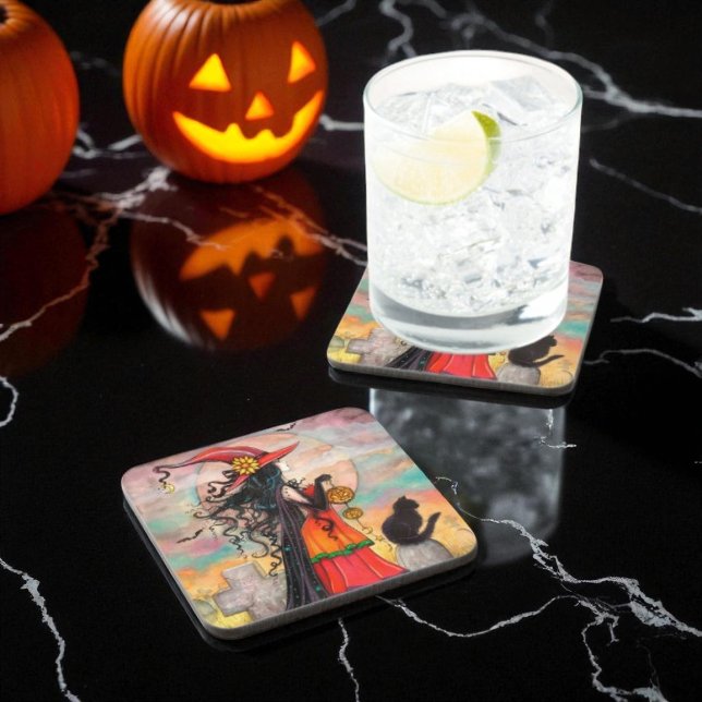 Posavasos Witch Way Halloween Art de Molly Harrison (Subido por el creador)