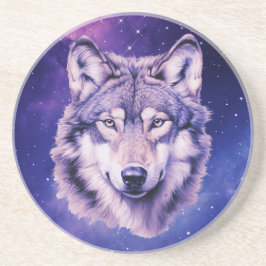 Posavasos Wolf Galaxy Stars Cosmic Birday Party