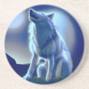 Posavasos Wolf Howling Coaster