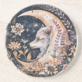 Posavasos Wolf Moon Sandstone Coaster
