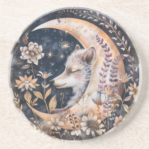 Posavasos Wolf Moon Sandstone Coaster