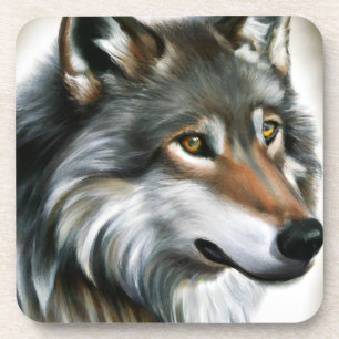 Posavasos Wolf Painting