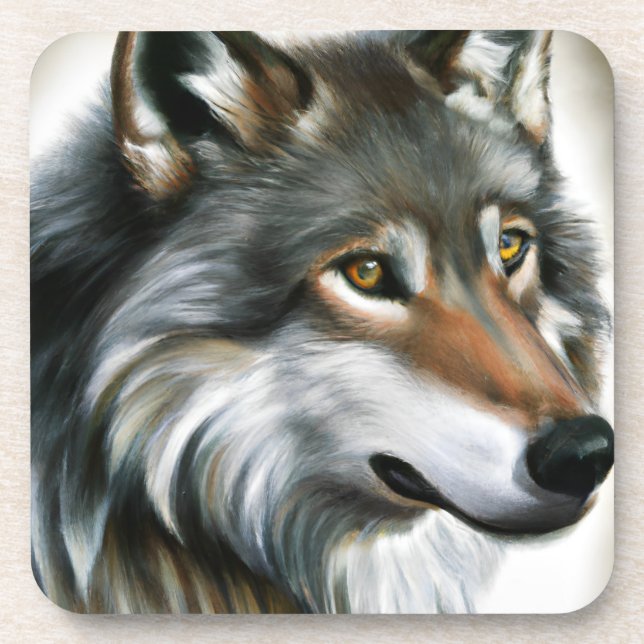 Posavasos Wolf Painting (Frente)