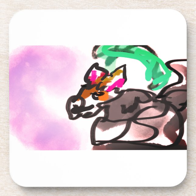 Posavasos Wolf run in autumn (Frente)