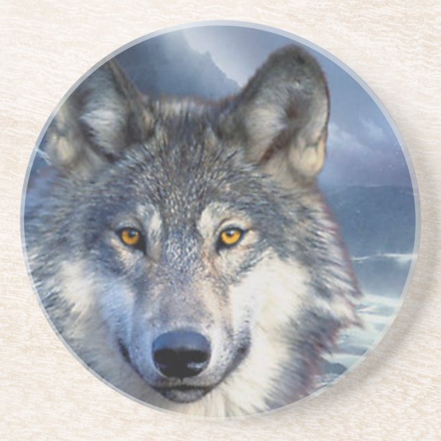 Posavasos Wolf Sandstone Coaster (Frente)