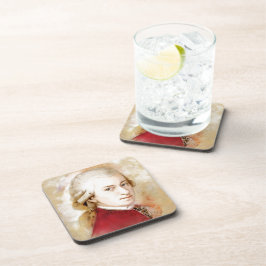 Posavasos Wolfgang Amadeus Mozart im Aquarell Stil