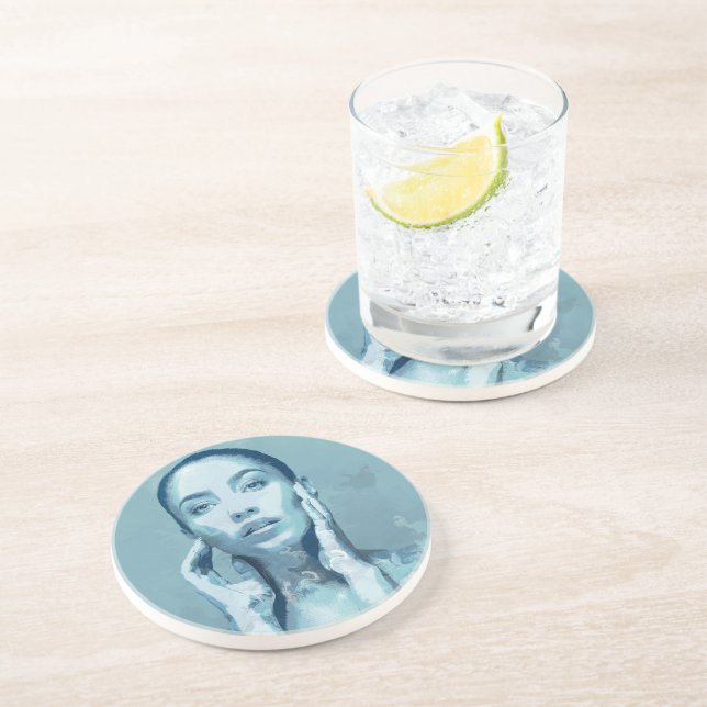 Posavasos "Woman in Blue" (Lado)