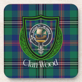 Posavasos Wood Scottish Clan Tartan & Crest