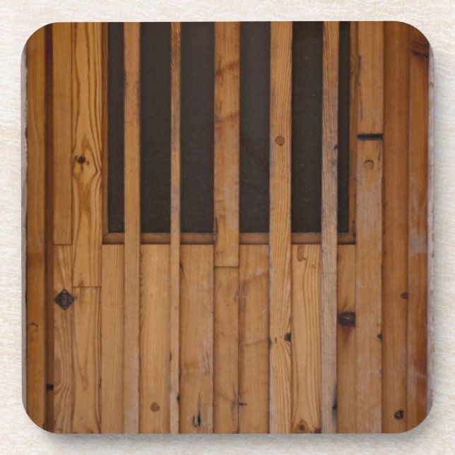 Posavasos Wood Slats Beach Door Costa Brava España (Frente)