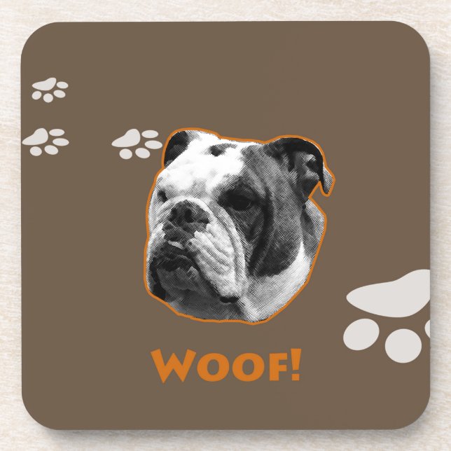 Posavasos Woof, Bulldog inglés (Frente)