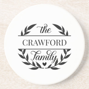 Posavasos Wreath Coaster de Laurel de Familia Personalizada
