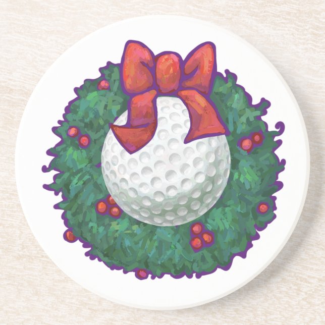 Posavasos Wreath, Navidades de bolas de golf (Frente)