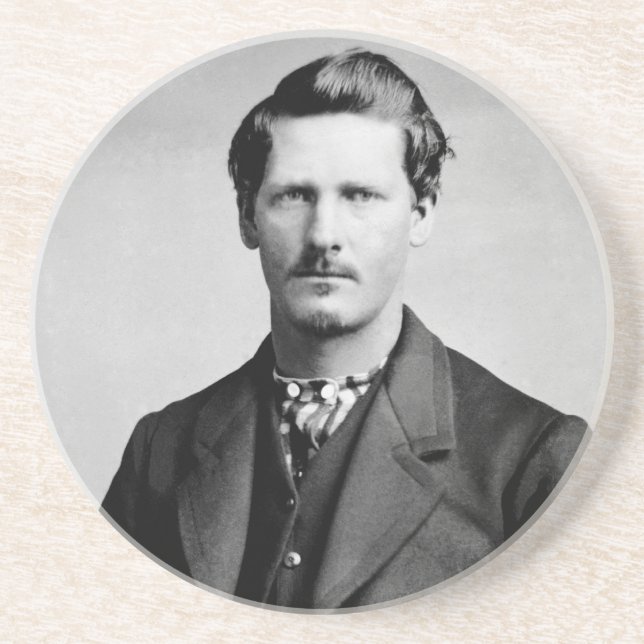 Posavasos Wyatt Earp Sheriff y pistolero Viejo Oeste (Frente)