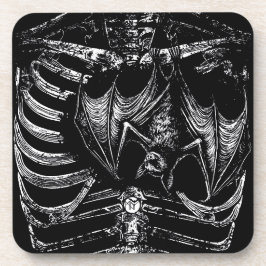 Posavasos X-Ray Skelett Korpus mit Fledermaus