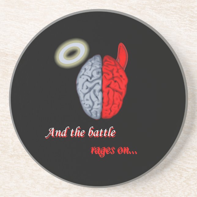 Posavasos Y la batalla continúa (el bien contra el mal) (Frente)