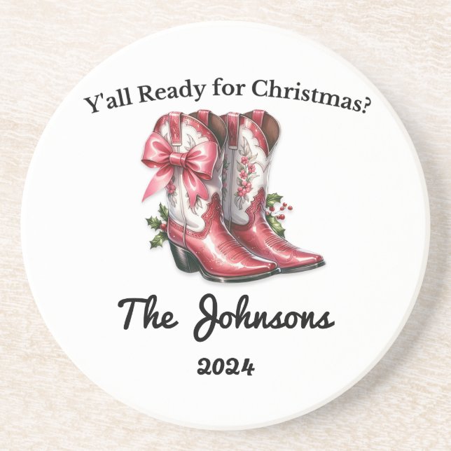 Posavasos Y'all Ready para Navidades (Frente)